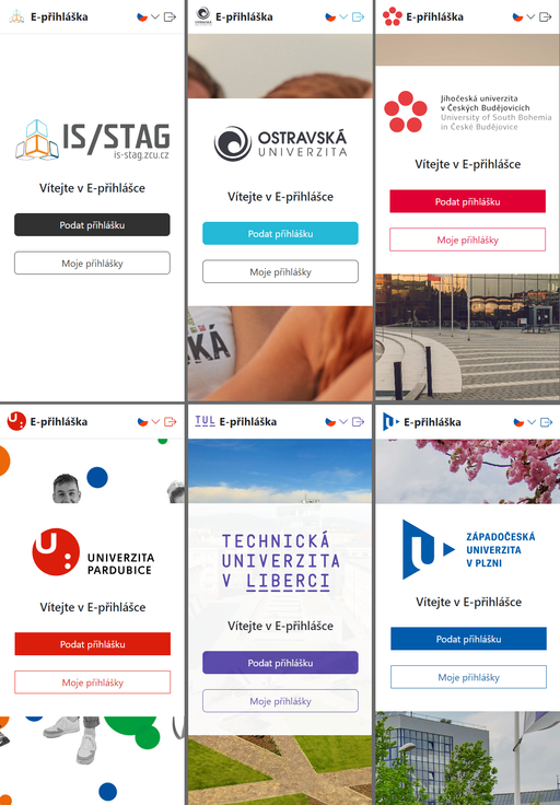 Ukázka různých designových variant