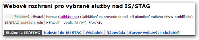 Přihlášený uživatel